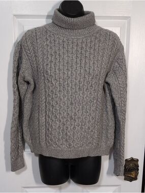 Vintage Irish Inis Crafts Merino Wool Knit Sweater Size S-M